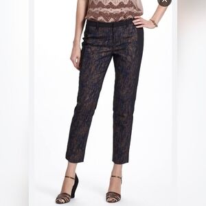 Anthro Cartonnier Paneled Brushstroke Crop Pants, Size 6